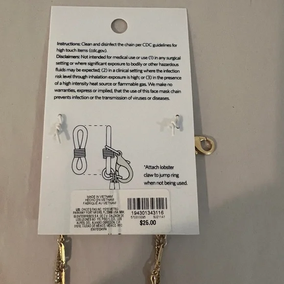 NEW White House Black Market Nautical Gold Plated Convertible Accessory Chain - Picture 7 of 7